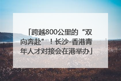 跨越800公里的“双向奔赴”！长沙-香港青年人才对接会在港举办