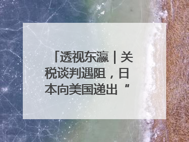 透视东瀛｜关税谈判遇阻，日本向美国递出“投名状”