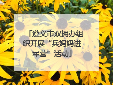 遵义市双拥办组织开展“兵妈妈进军营”活动
