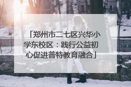郑州市二七区兴华小学东校区：践行公益初心促进普特教育融合