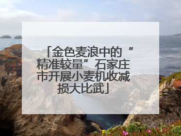 金色麦浪中的“精准较量”石家庄市开展小麦机收减损大比武