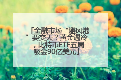 金融市场“避风港”要变天？黄金遇冷，比特币ETF五周吸金90亿美元