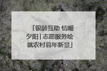 银龄互助 情暖夕阳│志愿服务绘就农村暮年新景