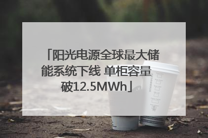 阳光电源全球最大储能系统下线 单柜容量破12.5MWh