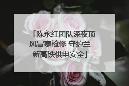 陈永红团队深夜顶风冒寒检修 守护兰新高铁供电安全