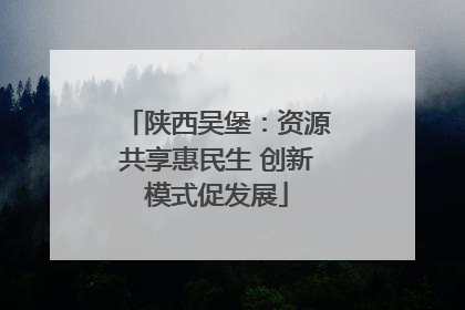 陕西吴堡：资源共享惠民生 创新模式促发展