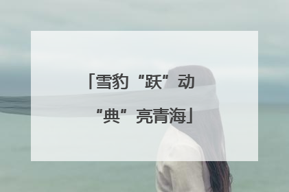 雪豹“跃”动 “典”亮青海