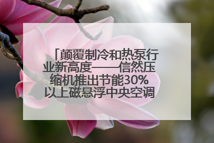 颠覆制冷和热泵行业新高度——信然压缩机推出节能30%以上磁悬浮中央空调和磁悬浮热泵