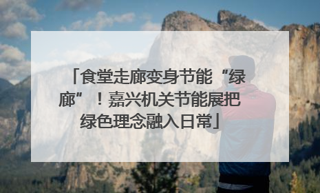 食堂走廊变身节能“绿廊”！嘉兴机关节能展把绿色理念融入日常