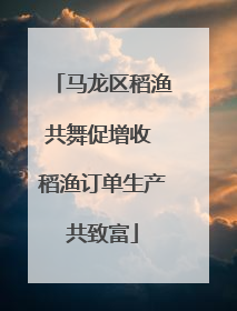 马龙区稻渔共舞促增收 稻渔订单生产共致富