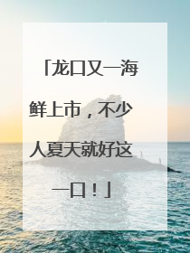 龙口又一海鲜上市，不少人夏天就好这一口！
