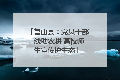 鲁山县：党员干部一线助农耕 高校师生宣传护生态
