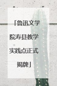 鲁迅文学院寿县教学实践点正式揭牌
