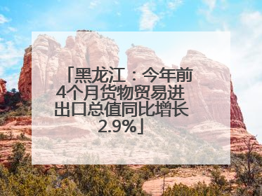 黑龙江：今年前4个月货物贸易进出口总值同比增长2.9%