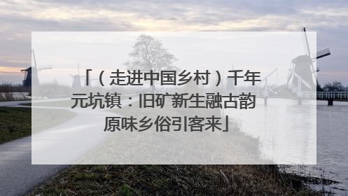 （走进中国乡村）千年元坑镇：旧矿新生融古韵 原味乡俗引客来
