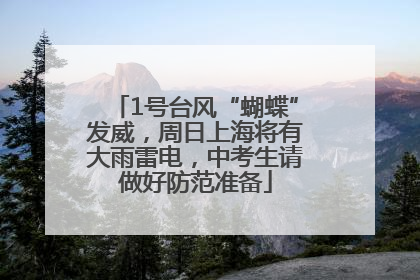 1号台风“蝴蝶”发威，周日上海将有大雨雷电，中考生请做好防范准备