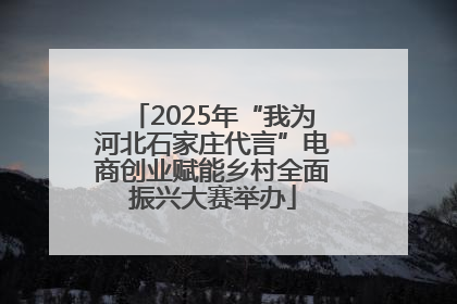 2025年“我为河北石家庄代言”电商创业赋能乡村全面振兴大赛举办