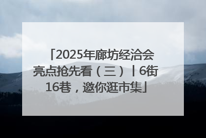 2025年廊坊经洽会亮点抢先看（三）丨6街16巷，邀你逛市集