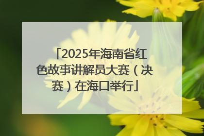 2025年海南省红色故事讲解员大赛（决赛）在海口举行