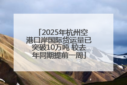 2025年杭州空港口岸国际货运量已突破10万吨 较去年同期提前一周