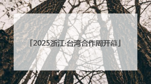 2025浙江·台湾合作周开幕