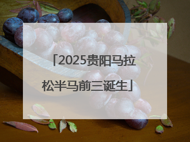 2025贵阳马拉松半马前三诞生