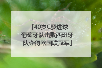 40岁C罗进球 葡萄牙队击败西班牙队夺得欧国联冠军