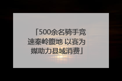500余名骑手竞速秦岭腹地 以赛为媒助力县域消费