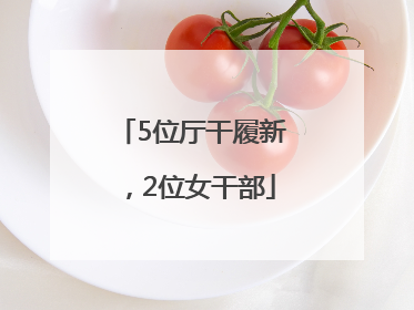 5位厅干履新，2位女干部