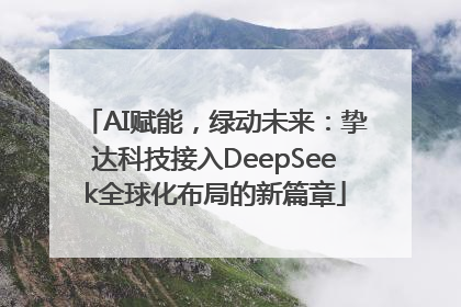 AI赋能，绿动未来：挚达科技接入DeepSeek全球化布局的新篇章
