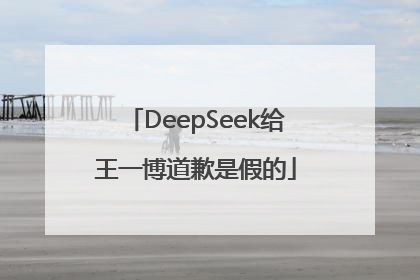 DeepSeek给王一博道歉是假的