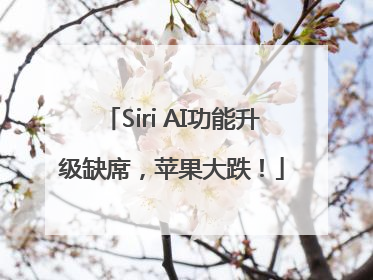 Siri AI功能升级缺席，苹果大跌！